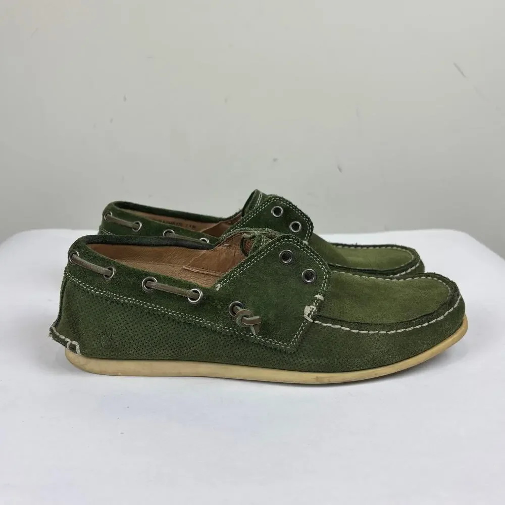 John Varvatos Star USA Suede Boat Shoes Moccasins Men's 7.5M